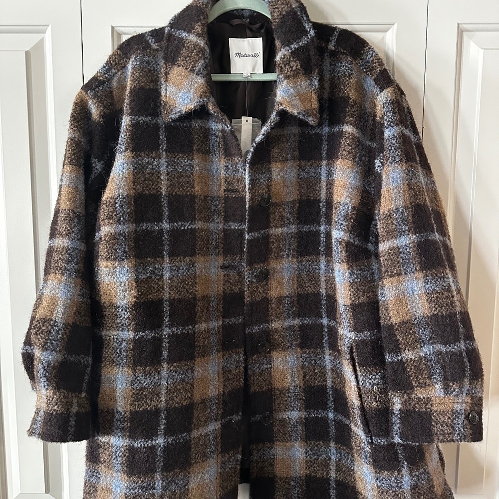 NWT Madewell Belrose Plaid Shirt Jacket size 3X